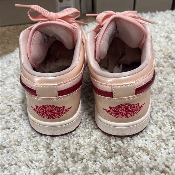 Nike Pink and Red Sneakers Air Jordan 1 Low - Picture 2 of 7